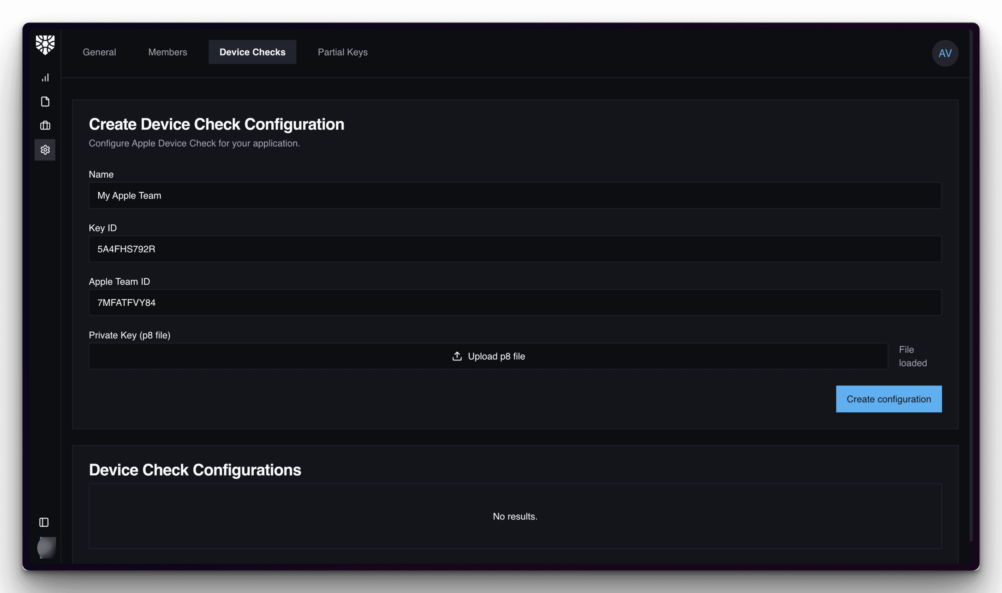 Create a Device Check